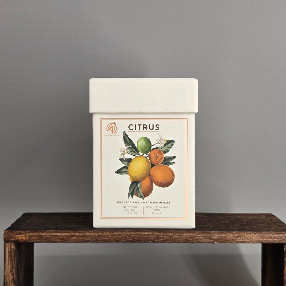 Alchimia Soap Citrus Vegetable Soap 3‎ Pack 15.7oz Italian Luxury Botanical